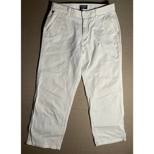 Vintage Ralph Lauren Polo Jeans Co Womens Size 6 Capri Pants White Logo Flag Tag